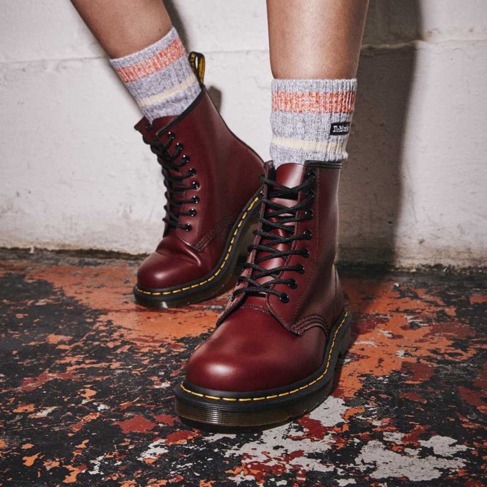 doc martens 1461 womens red boot!!